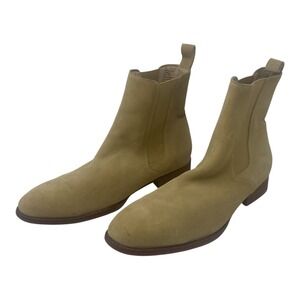 Ponce Men's Tan Suede Chelsea Boots Size 12 Leather Upper Lining Soles